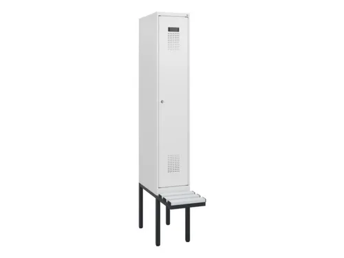 locker met bank,HxBxD 1950x300x815mm,1vak,vak B 300mm,cilinderslot