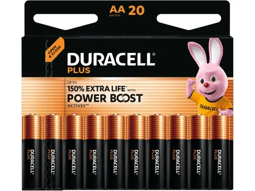 Batterij Duracell Plus Powerboost AA 20 stuks