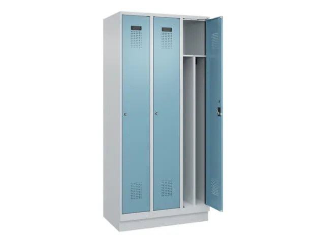 locker voor scheiding van kleding,HxBxD 1950x900x500mm,3vak