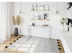 bureau,HxBxD 650-850x1200x670mm,blad wit,C-voet wit