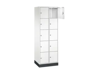 lockerkast,HxBxD 1950x620x500mm,2x5vakken,cil.-slot,sokkel - 1