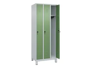 locker,HxBxD 1950x750x500mm,3vak,vak B 250mm,draaigrendel,voeten - 2