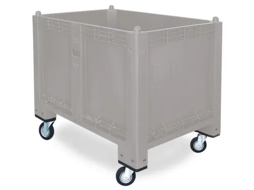 Stapelcontainer Pp Hxbxd 850X1200X800Mm 550 Liter 4Wielen Grijs