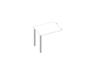 aanbouwtafel,v. 4voeten,HxBxD 730x800x600mm,blad wit - 1