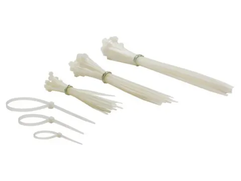SET Met Nylon Kabelbinders - Verschillende Afmetingen - WIT (75 ST.)