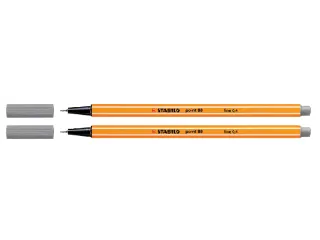Fineliner STABILO point 88/96 donker grijs 0.4mm - 1