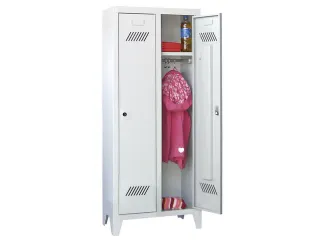 lockerkast v. kinderen,HxBxD 1300x530x300mm,2vak,RAL7035,front RAL7035 - 1