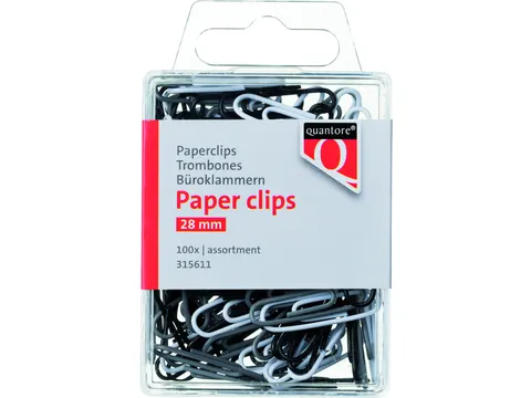 Paperclip Quantore blister 28mm assorti