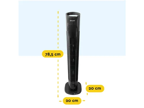 Torenventilator BRASQ F500 H79cm zwart