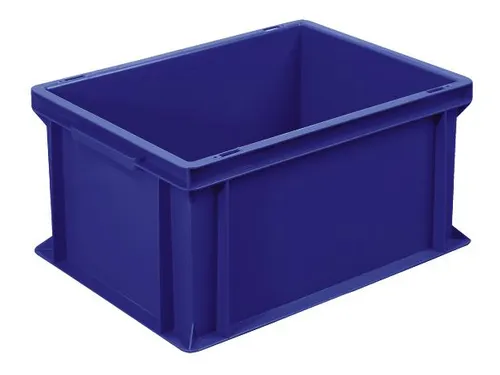 Euronorm Stapelkrat 220x400x300mm 20liter Gesloten Blauw