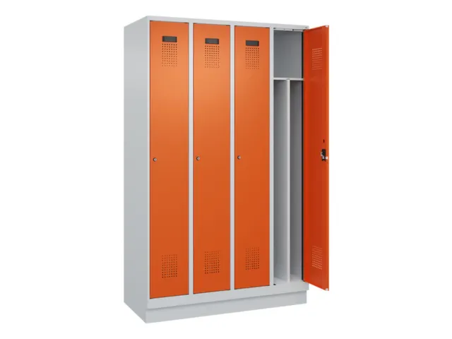 locker voor scheiding van kleding,HxBxD 1950x1200x500mm,4vak