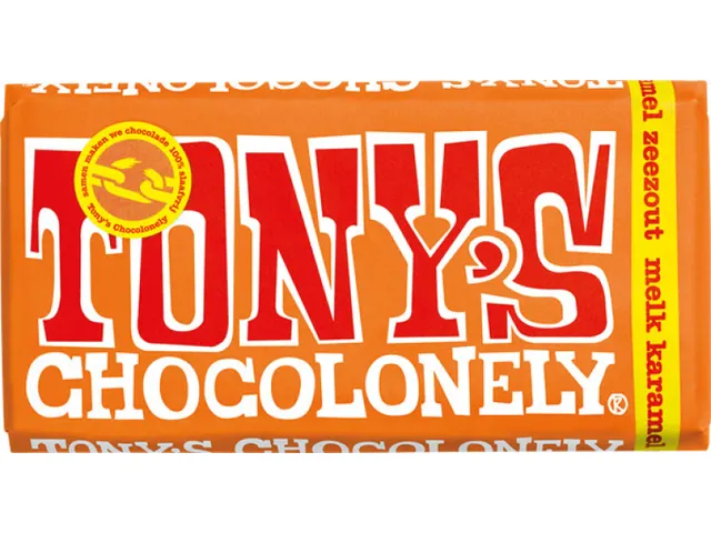 Chocolade Tony's Chocolonely reep 180gr melk karamel zeezout