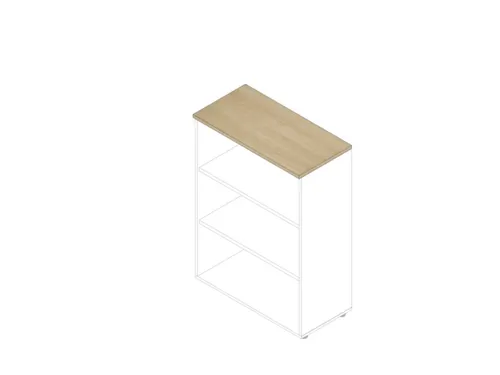 kantoorstelling HxBxD 1232x900x450mm 3 OH 2xhouten vloer eiken wit