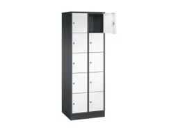 lockerkast,HxBxD 1950x620x500mm,2x5vakken,cil.-slot,sokkel