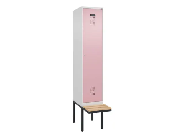 locker met bank,voor scheiding van kleding,HxBxD 2120x400x815mm,1vak