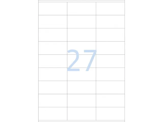 Etiketten universele labels A4 permanent 70x32mm Wit 2700 stuks