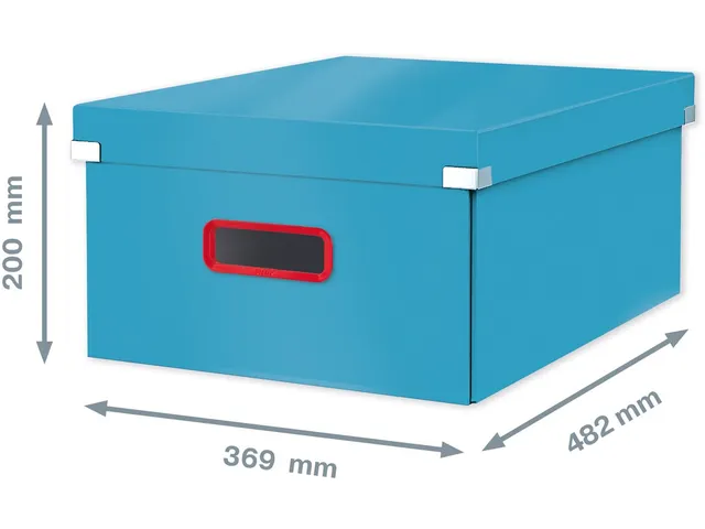 Cosy Click & Store grote opbergdoos blauw 85% gerecycled karton