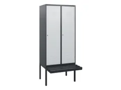 locker met bank,HxBxD 1950x800x815mm,2vak,vak B 400mm,cil.-slot