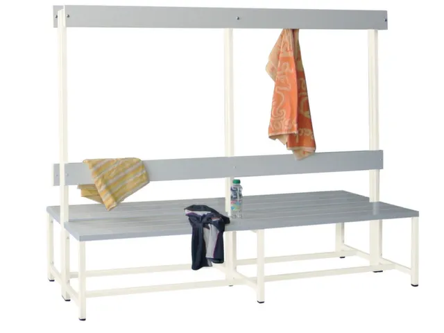 banc double,HxLxP 1600x2000x770mm,piètement RAL9010
