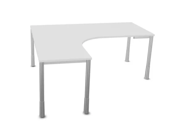 bureau à retour à hauteur réglable,HxlxP 720-840x1800x1600mm,Bl-bla