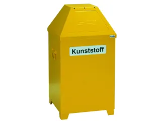Afvalverzamelaar Zelfblussend 95 Liter 870X450X450Mm 2 Openingen Geel - 2