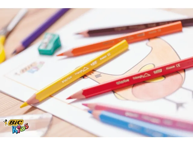 Kleurpotloden BicKids Evolution ecolutions ass schoolbox à 144 stuks