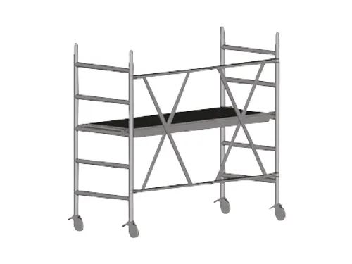 Vouwsteiger Aluminium H 2.95m Steigerafmetingen Hxbxd 1.65x0.75x1.80m