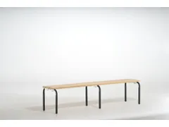 zitbank,HxLxD 450x2000x450mm,hout,frame staal RAL7035