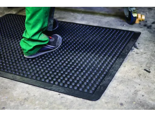 werkplek-vloerbedekking,enkele mat,HxLxB 13x1200x900mm,rubber,genopt