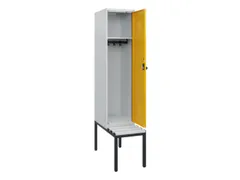 locker met bank,HxBxD 1950x400x815mm,1vak,vak B 400mm,draaigrendel