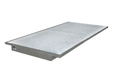 ophangbak,opvangvol. 200l,HxBxD 130x2650x915mm,m. rooster