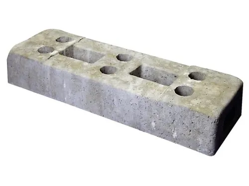 voetplaat,v. mobiel hek,HxB 125x220mm,m. 6gaten,beton
