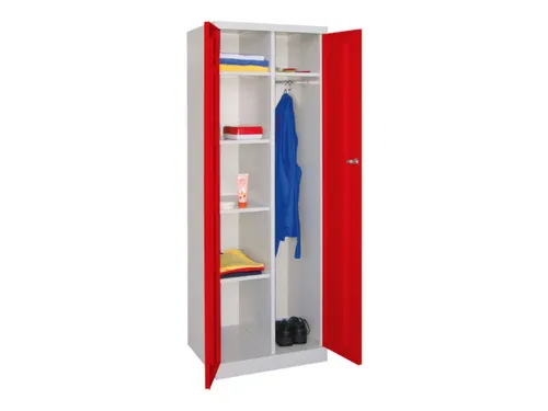 kleding-/wasgoedkast,HxBxD 1800x600x500mm,RAL7035,front RAL3000