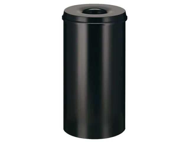 Papierbak met Vlamdover 80 liter 465mm x 54cm Zwart
