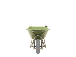 aluminium kruiwagen,90l,HxBxD 870x625x1430mm,HDPE-bak,groen,aluminium - 2