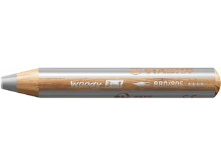 Kleurpotloden STABILO 880 woody 3 in 1 multitalent zilver - 3