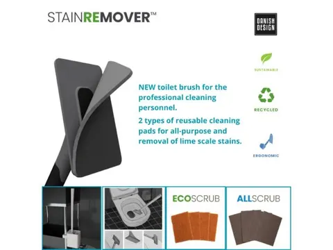 Sanimaid Stainremover-Flex steelmodel met rubber voet 90x60mm