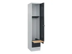 locker met bank,HxBxD 1950x400x815mm,1vak,vak B 400mm,draaigrendel