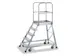 escalier mobile,estrade H 1,75m,7marches,marches l 800mm,alu