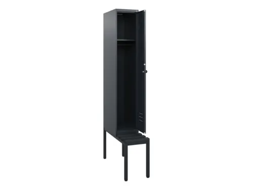 locker met bank,HxBxD 1950x300x815mm,1vak,vak B 300mm,draaigrendel