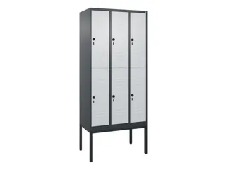 dubbeldekse locker,HxBxD 2120x900x500mm,3x2vak.,vak B 300mm - 1