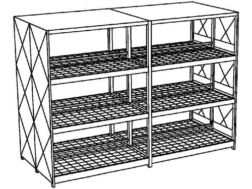 Stellingcontainer Gevaarlijke Stoffen Max. 120X200L Vaten Staand