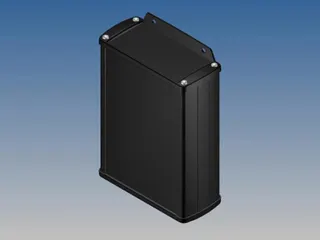 Aluminium Behuizing - Zwart - 145x105.9x45.8mm - Met Flens - 1