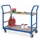 tafelwagen,draagverm. 250kg,2xhouten plaat,RAL5010,rubber-banden