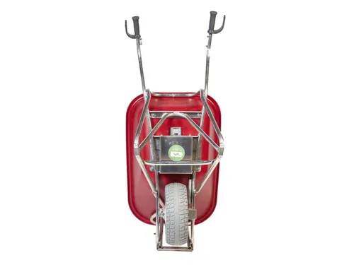 Elektrische kruiwagen,90l,HxBxD 870x625x1430mm,HDPE-bak,rood,aluminium
