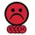 Magneet smiley 75mm emotie bedroefd rood 5 stuks