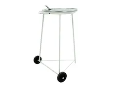 Verrijdbare afvalzakstandaard met verzinkt deksel