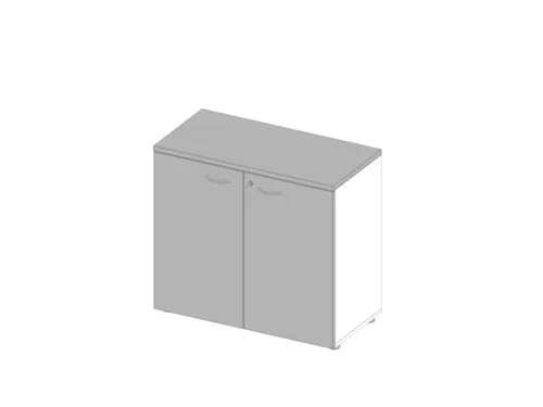 Kantoorkast Romp Wit Front Grijs bxdxh 900x450x815mm