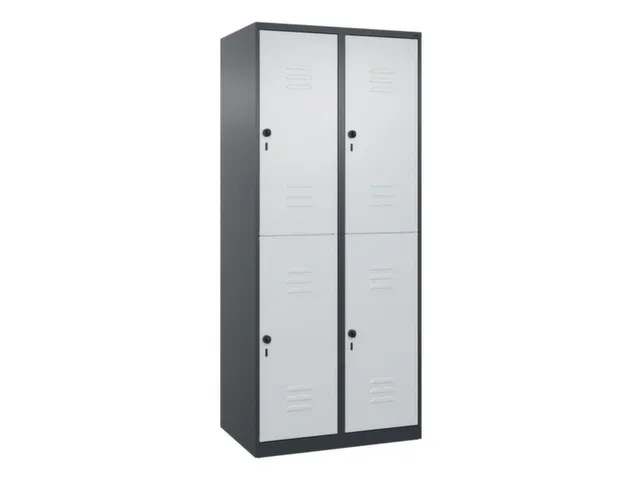 dubbeldekse locker,HxBxD 1850x800x500mm,2x2vak.,vak B 400mm