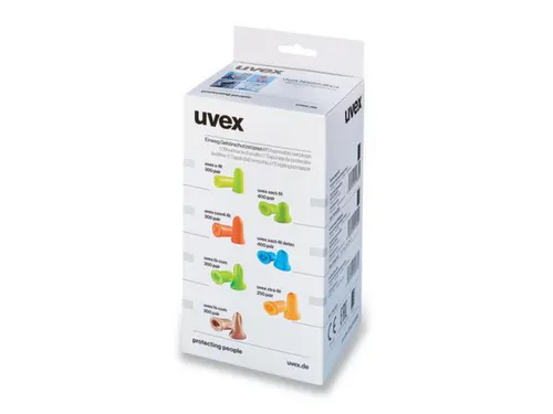 Uvex Com4-fit navulbox met 300 paar oordoppen met koordje, SNR 33 dB,